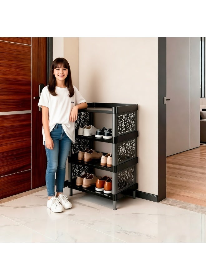 ECO PLAST Plastic Shoe Rack - 4 Shelves - Image 1